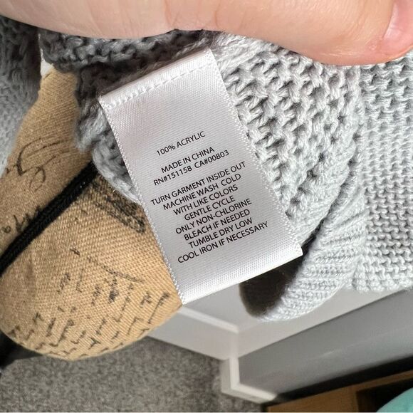 Sz XS 525 America Talia Diamond Stitch Pullover In Iceberg NWT $119 MSRP - Picture 12 of 12